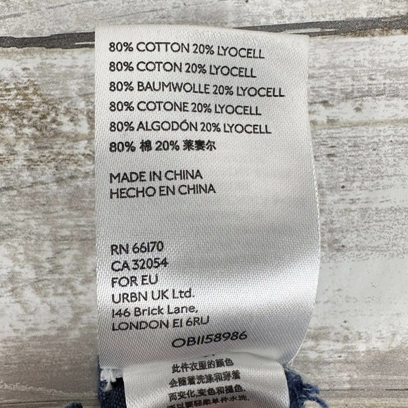 ANTHROPOLOGIE Maeve Avryl Blue Plaid Bleached Slim Paper Bag Pants Size 2 - Picture 10 of 16